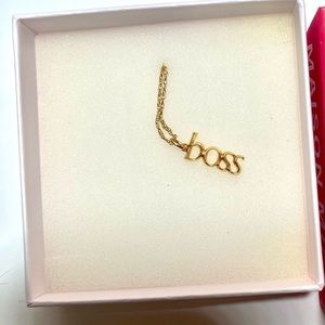 New Maison Muru Boss Charm and Chain gold necklace